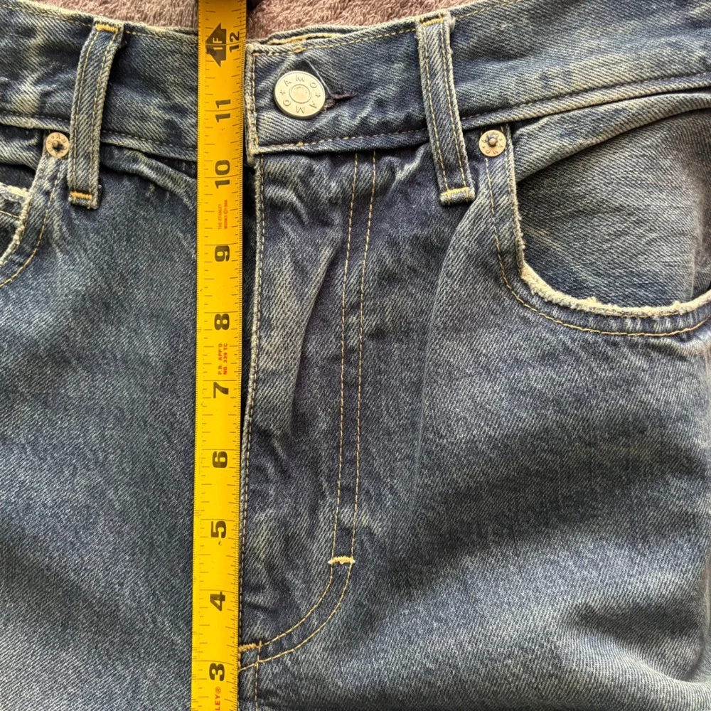 AMO Laura Short Size 27 Blue Denim High Rise Bermuda Skater Jorts NEW